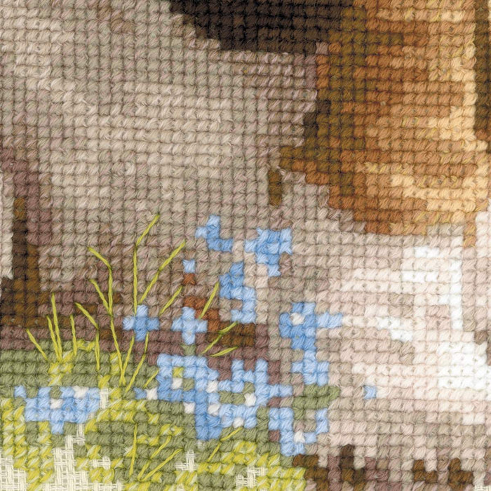רקמה על בד גבינה - Basset Hound Puppy