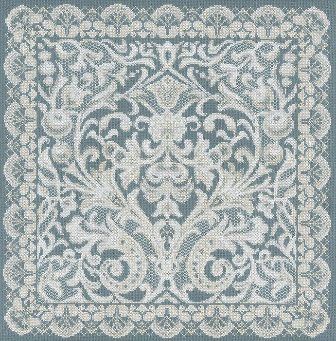 רקמה על בד גבינה - Cushion/Panel Viennese Lace