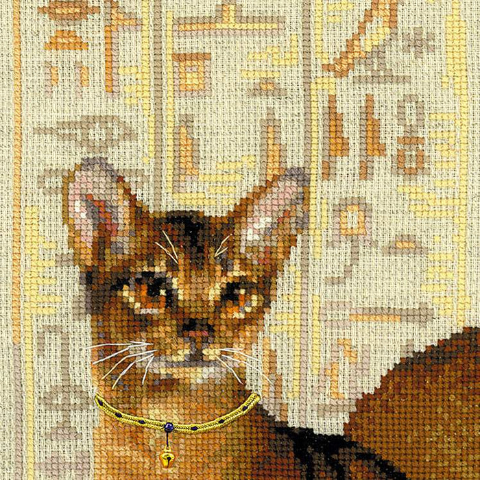 רקמה על בד גבינה - Abyssinian Cats