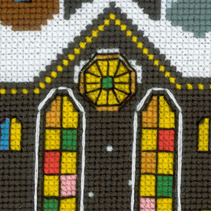 רקמה על בד גבינה - Christmas City