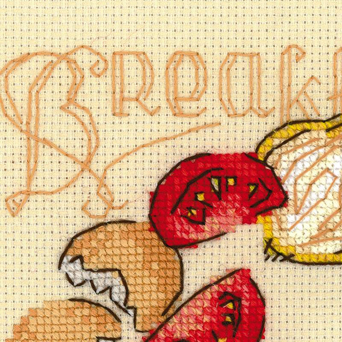 רקמה על בד גבינה - Breakfast