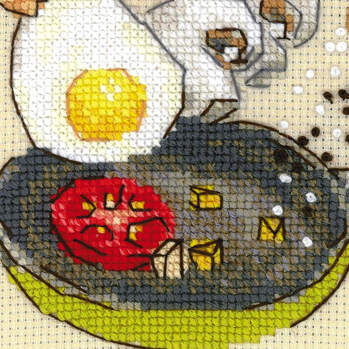 רקמה על בד גבינה - Breakfast