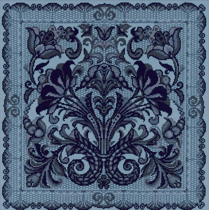 רקמה על בד גבינה - Cushion/Panel Spanish Lace