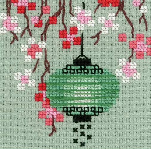 רקמה על בד גבינה - Lanterns