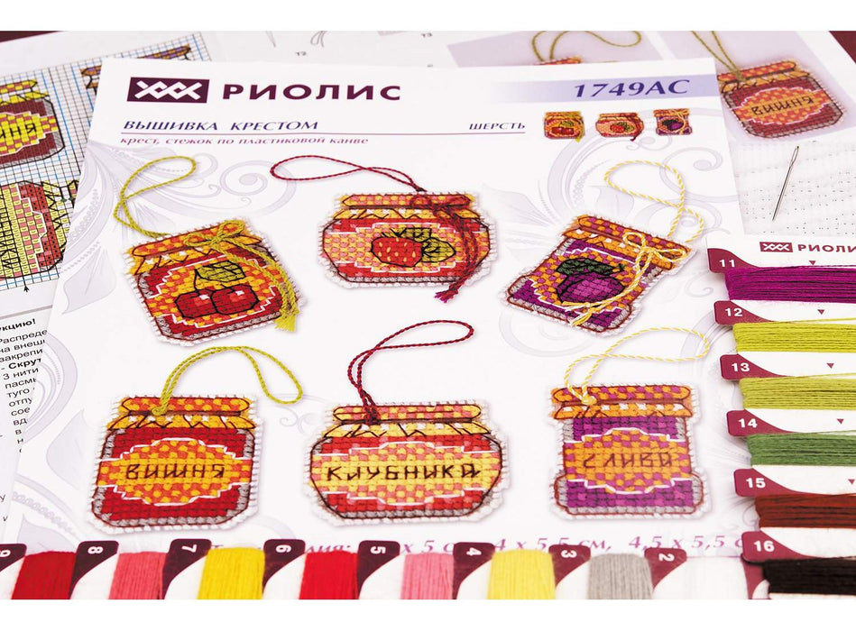 רקמה על בד גבינה - Jars of Jam