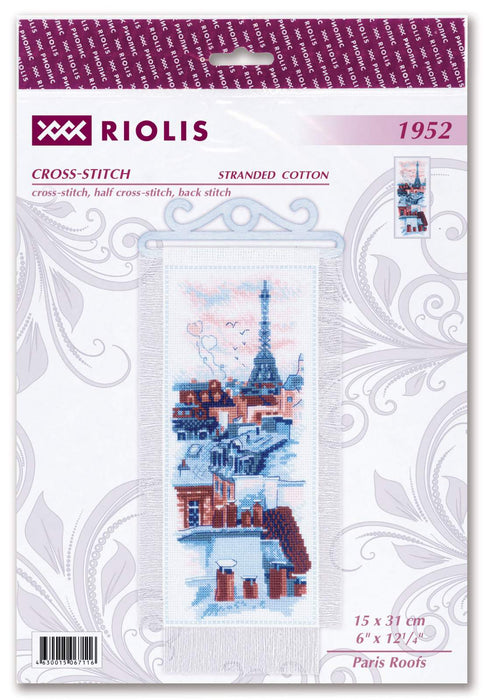 רקמה על בד גבינה - Paris Roofs