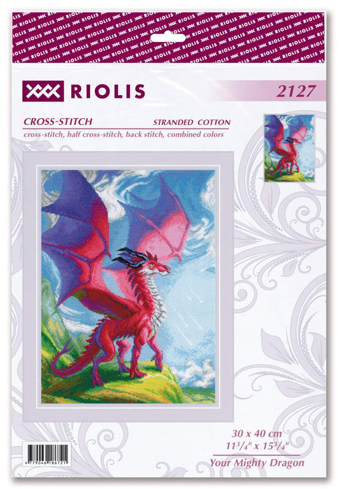 רקמה על בד גבינה - Your Mighty Dragon