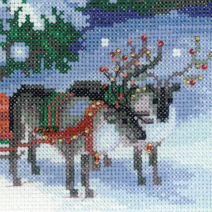 רקמה על בד גבינה - Christmas Eve