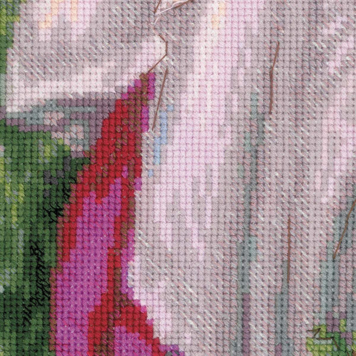 רקמה על בד גבינה - Windflowers after J. W. Waterhouse's Painting (ערכת פרימיום)