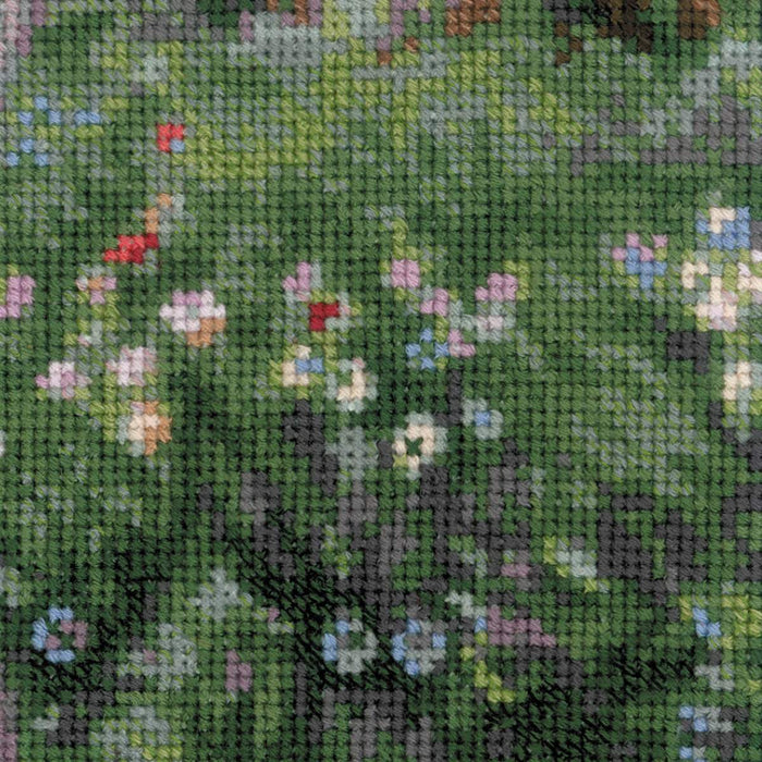 רקמה על בד גבינה - Windflowers after J. W. Waterhouse's Painting (ערכת פרימיום)