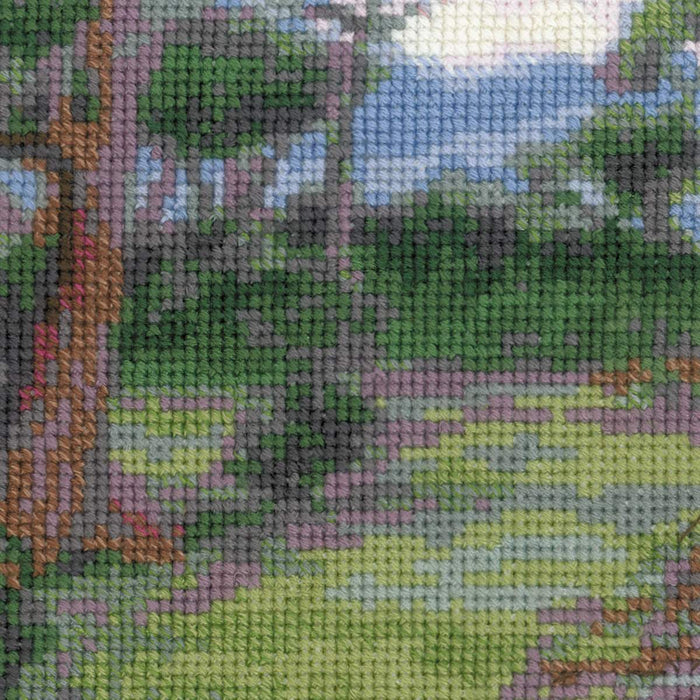 רקמה על בד גבינה - Windflowers after J. W. Waterhouse's Painting (ערכת פרימיום)
