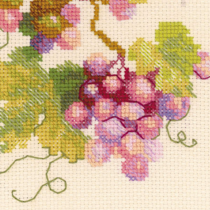 רקמה על בד גבינה - Grapevine