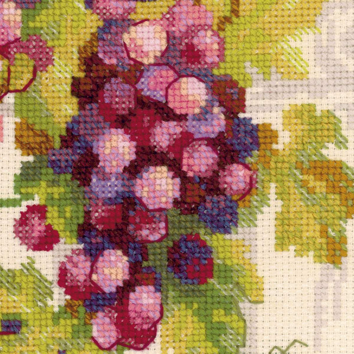 רקמה על בד גבינה - Grapevine