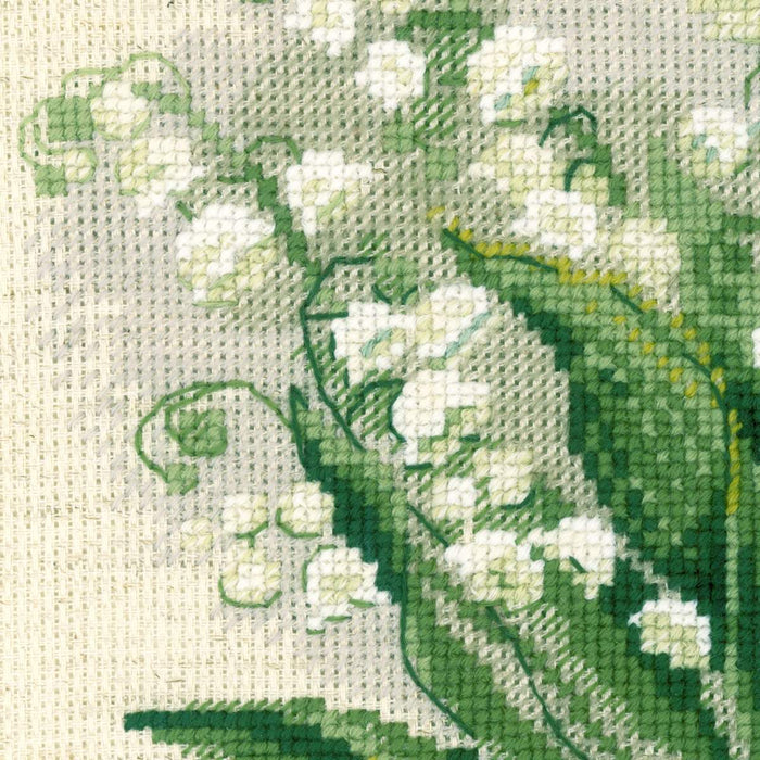רקמה על בד גבינה - Lilly of the Valley