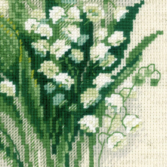 רקמה על בד גבינה - Lilly of the Valley