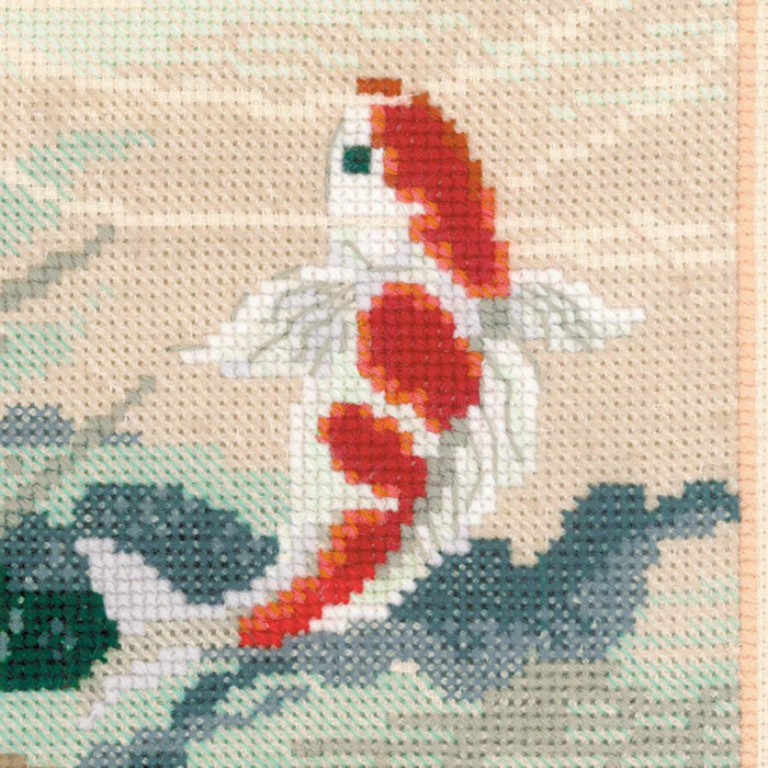 רקמה על בד גבינה - Dancing Fish
