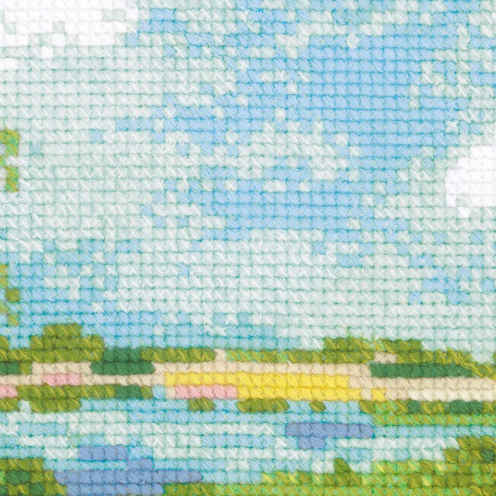 רקמה על בד גבינה - Path to the Lake
