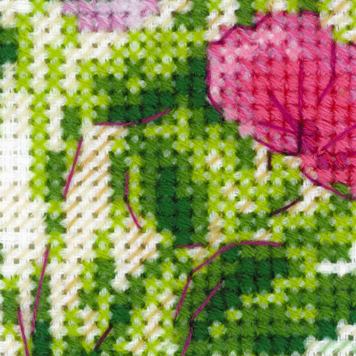 רקמה על בד גבינה - Bouquet with Sweet Peas