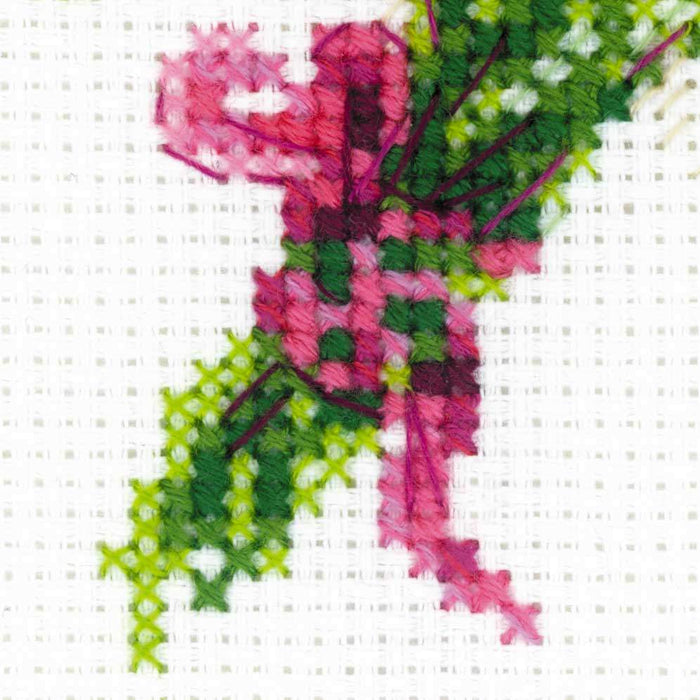 רקמה על בד גבינה - Bouquet with Sweet Peas