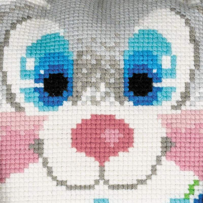 רקמה על בד גבינה - Bunny Cushion