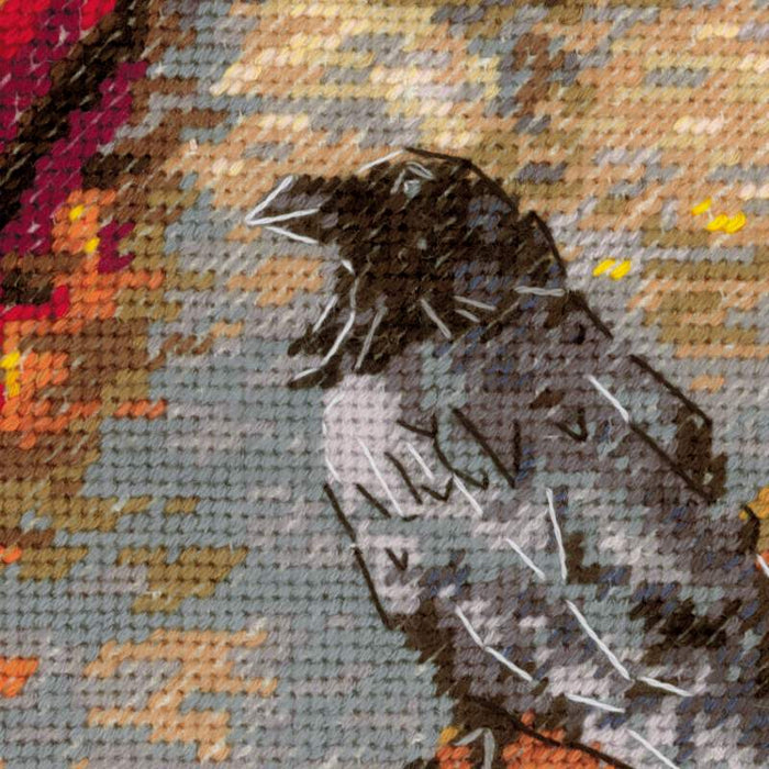 רקמה על בד גבינה - Warm Autumn