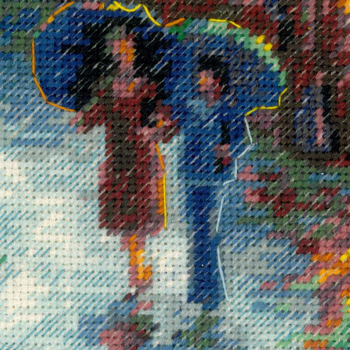 רקמה על בד גבינה - Rainy Summer