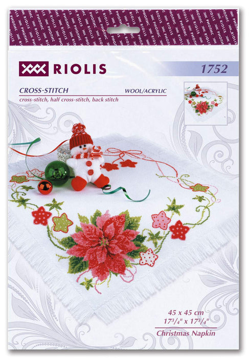 רקמה על בד גבינה - Christmas Table Topper
