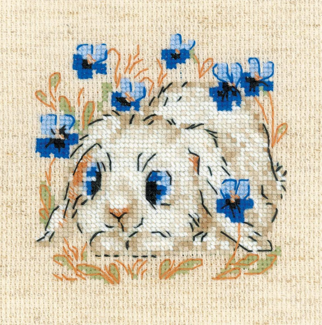 רקמה על בד גבינה - Little Bunny