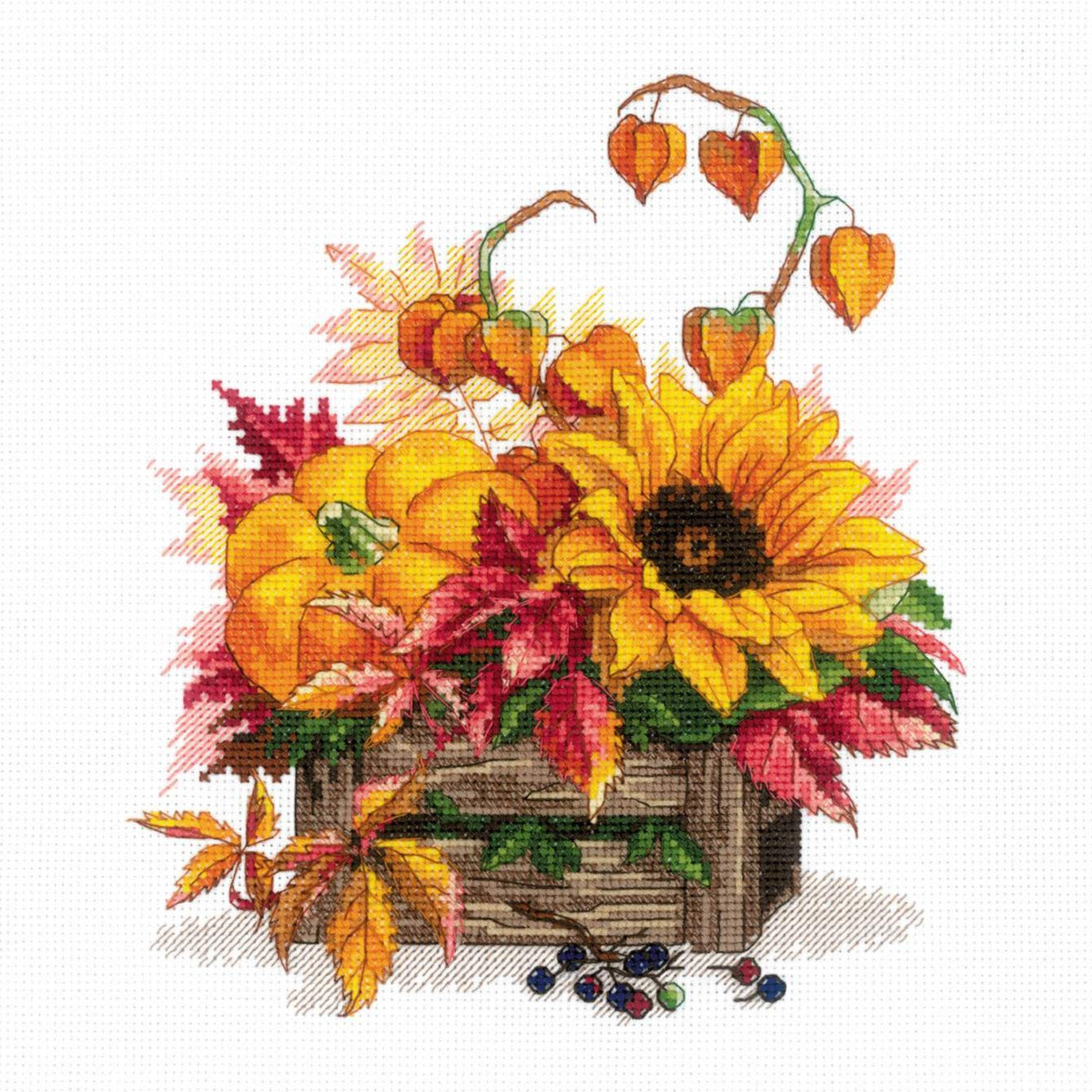 רקמה על בד גבינה - Hello Autumn