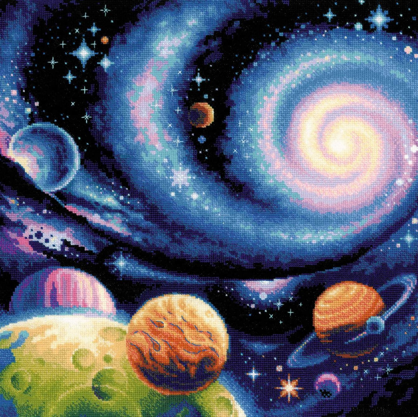רקמה על בד גבינה - Other Worlds