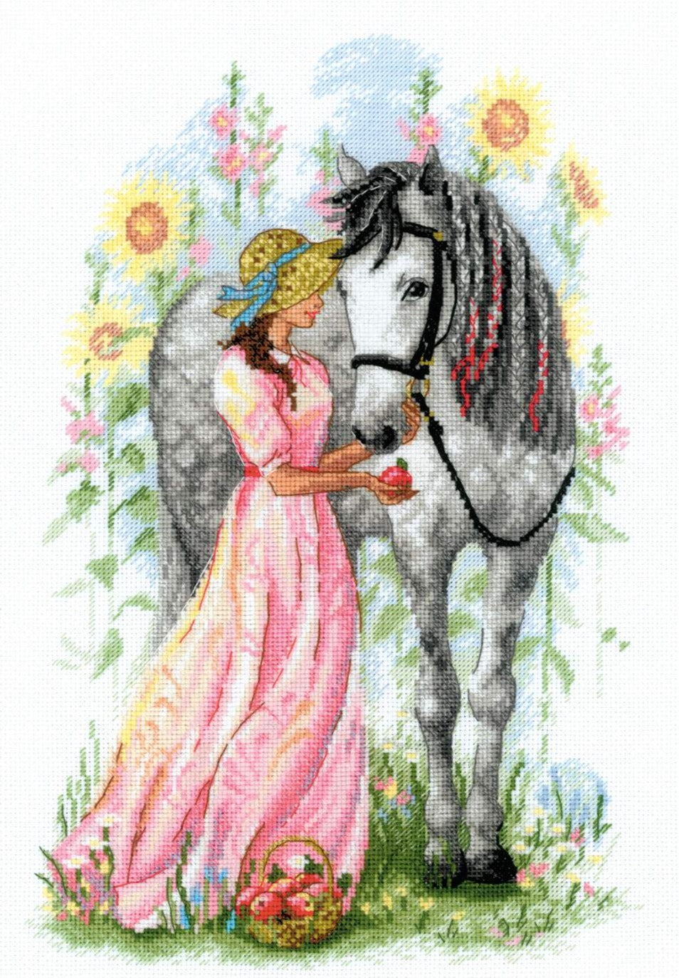 רקמה על בד גבינה - Horse Girl
