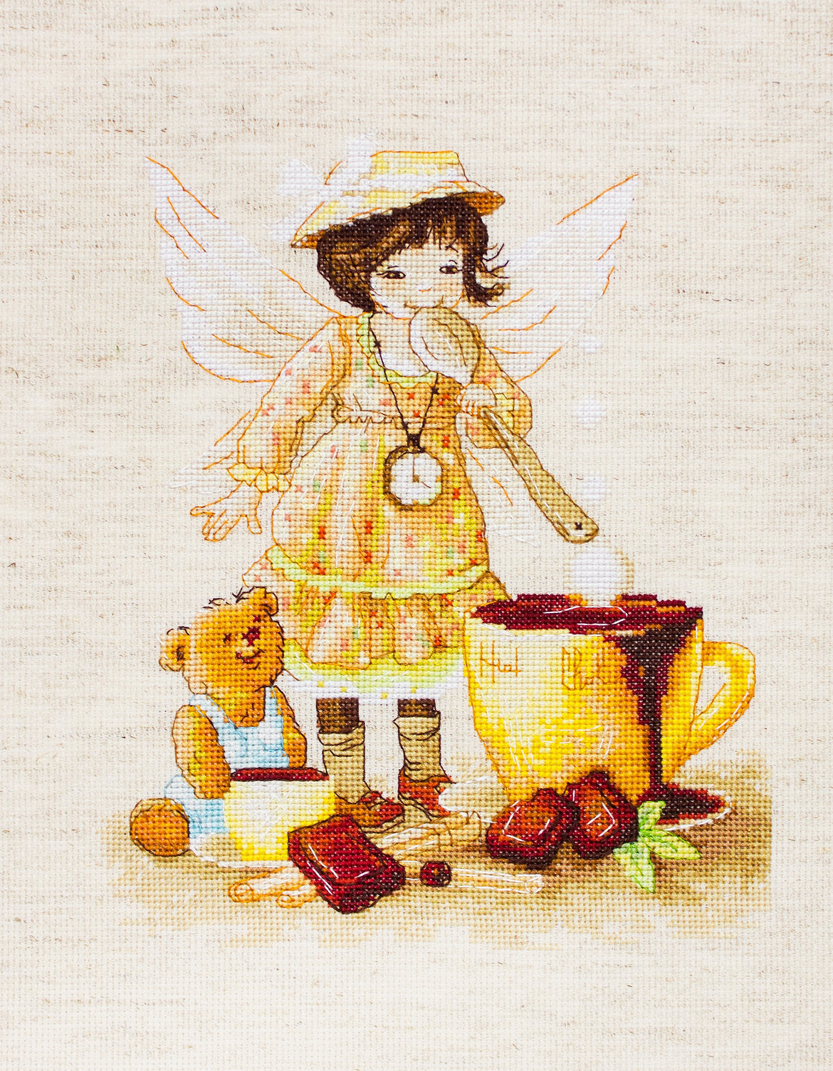 רקמה על בד גבינה - Chocolate Fairy