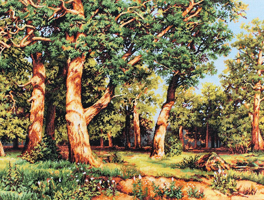 רקמה על בד גבינה - The Oak Grove