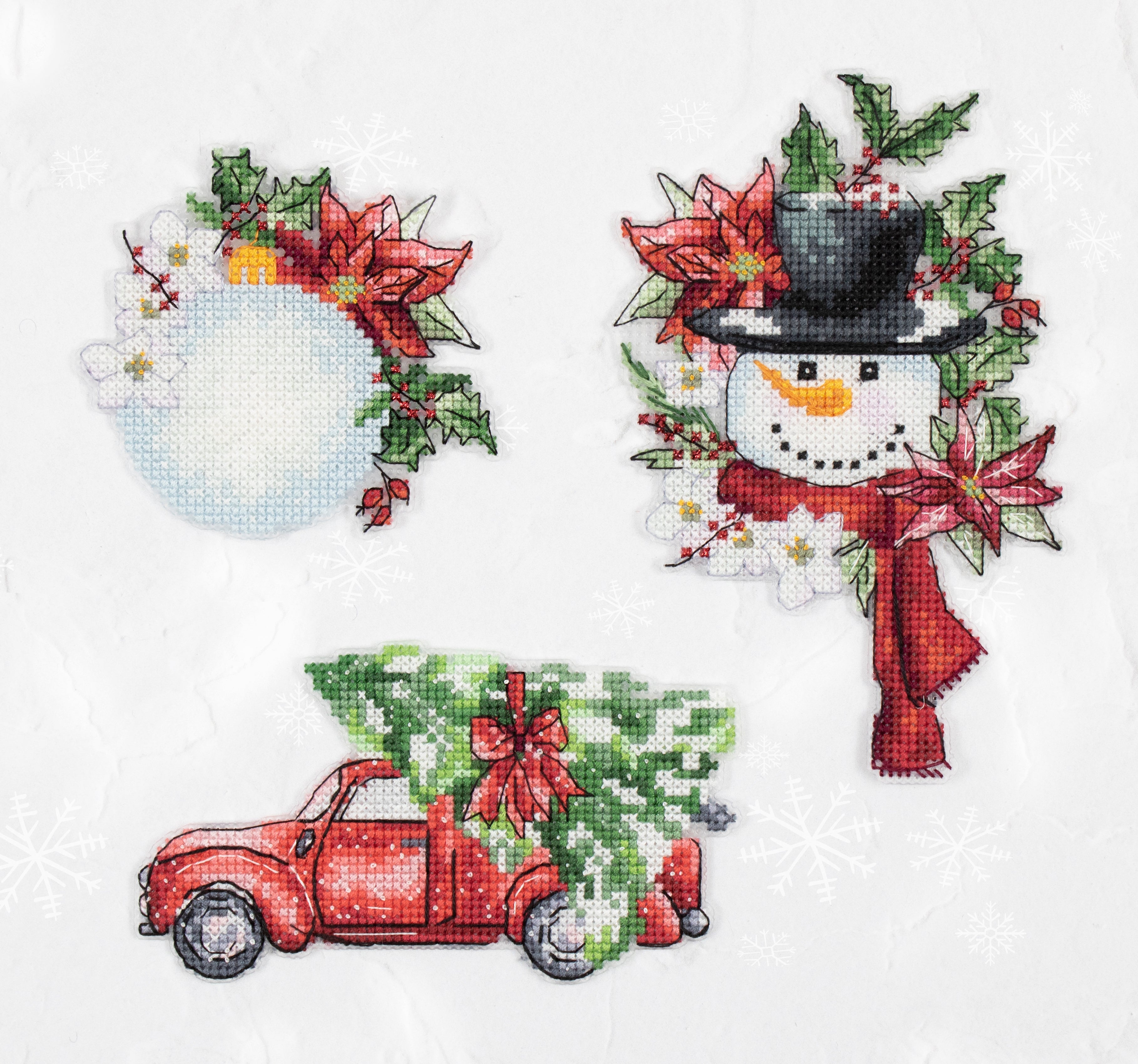 רקמה על בד גבינה - Christmas Toys