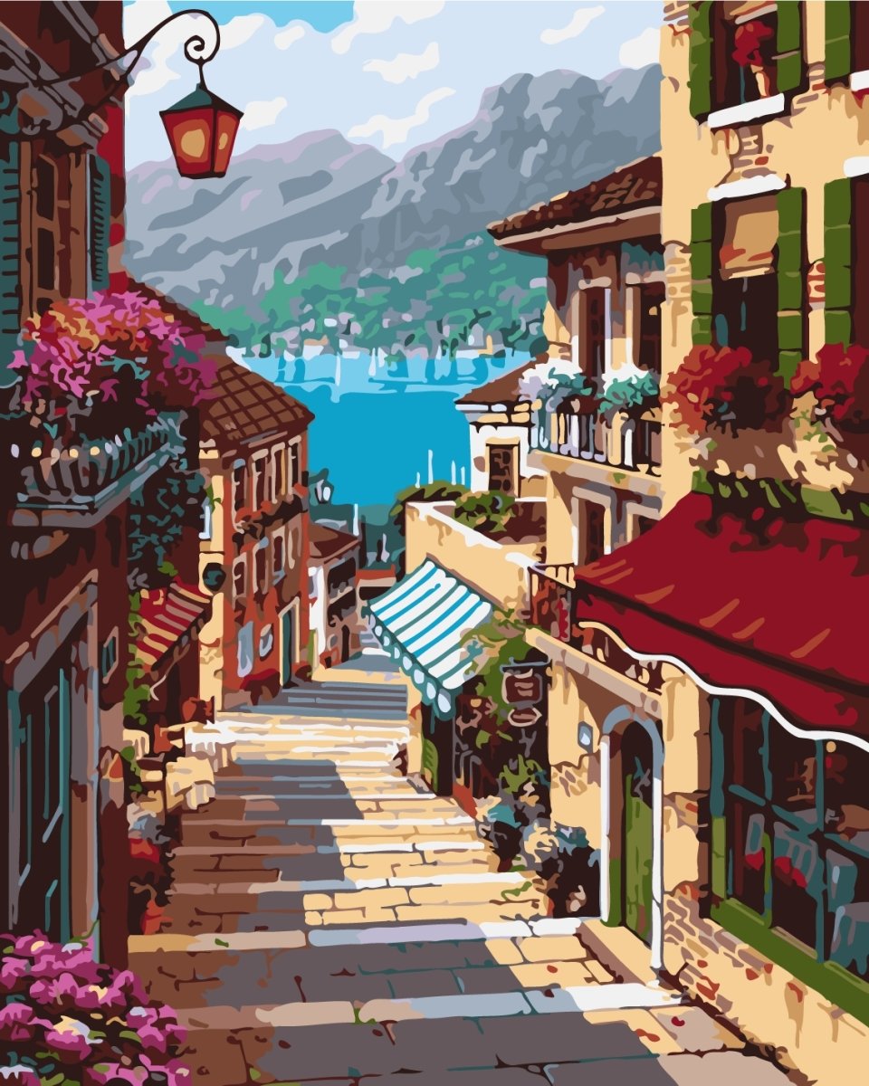 צביעה לפי מספרים - כפר בלג'יו, רוברט פז'מן (ערכת פרימיום)