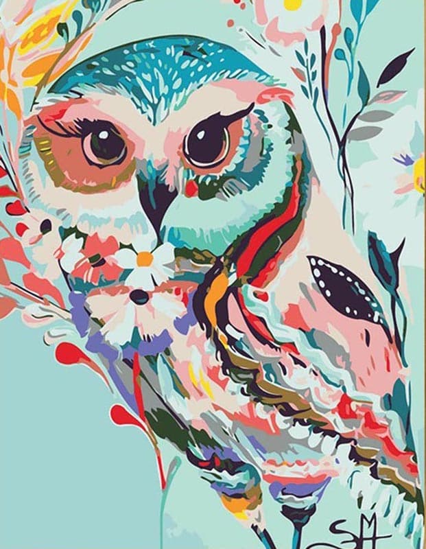 צביעה לפי מספרים - ינשוף מהאגדות, סטארלה מישל (ערכת פרימיום)