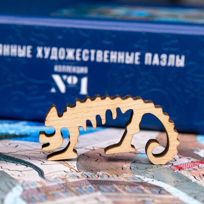 פאזל בצורות מיוחדות - Bathing of the versicolor dragon