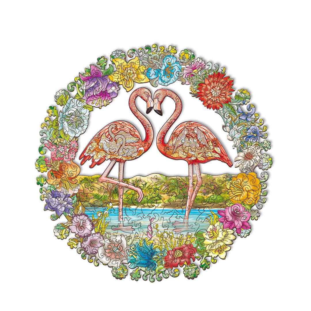 פאזל בצורות מיוחדות - Flamingo. Getting Closer