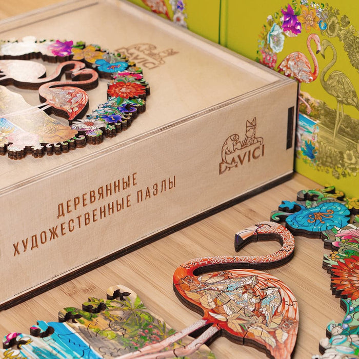 פאזל בצורות מיוחדות - Flamingo. Getting Closer