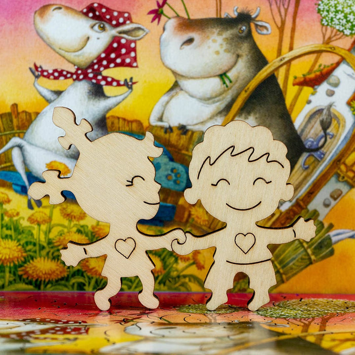 פאזל בצורות מיוחדות - Friendship in the glade