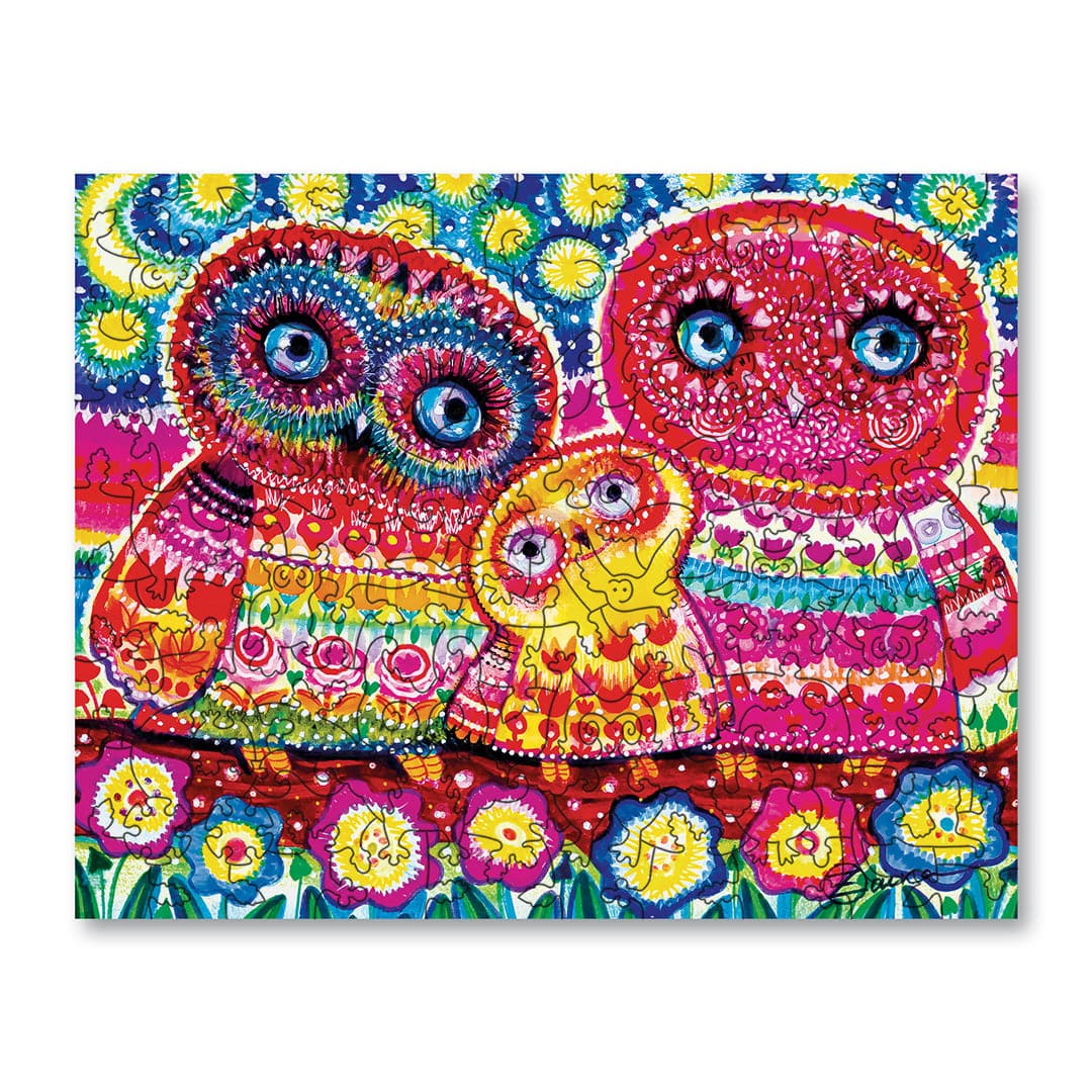 פאזל בצורות מיוחדות - Owls