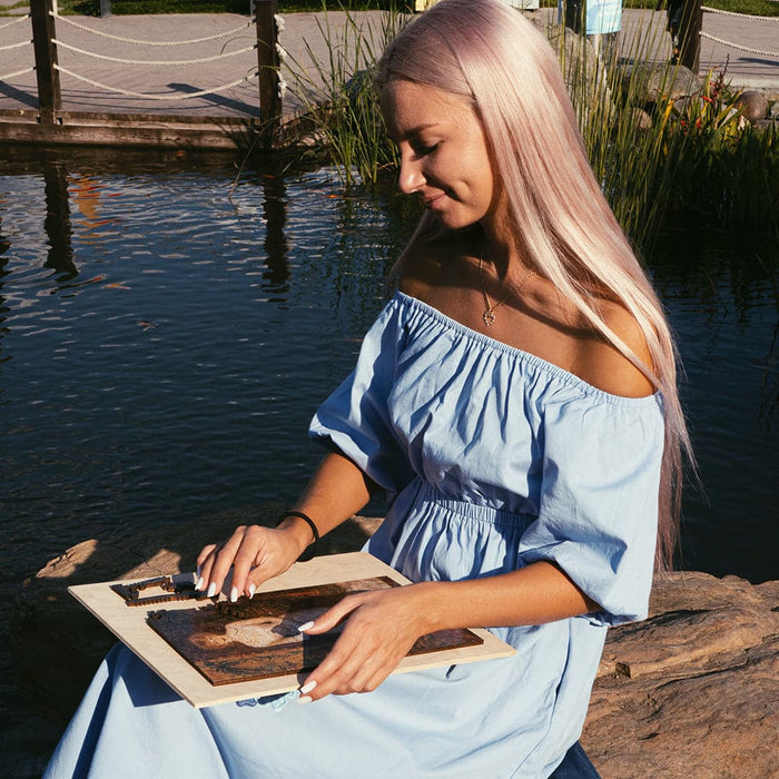פאזל בצורות מיוחדות - Portrait of actress Jeanne Samari