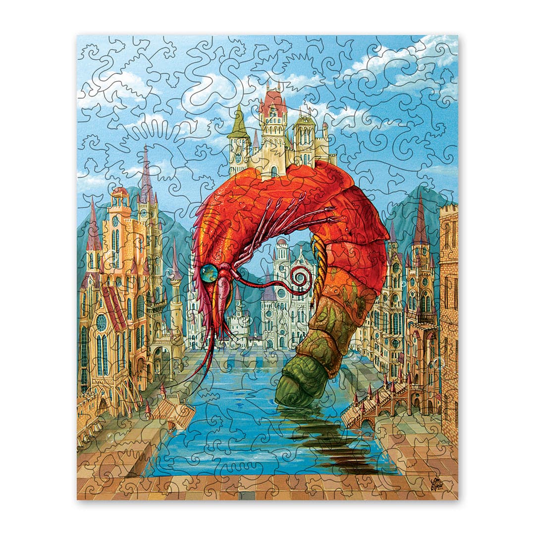 פאזל בצורות מיוחדות - Red Shrimp