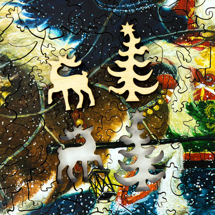 פאזל בצורות מיוחדות - Santa is in a hurry to visit you