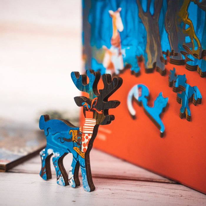 פאזל בצורות מיוחדות - Sliding into winter