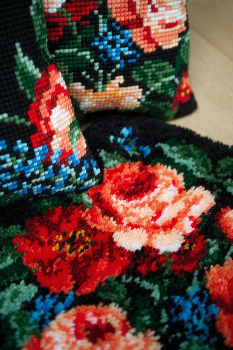 הכנת שטיח - ורדים