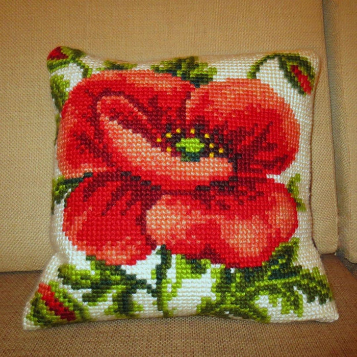 הכנת תמונת צמר או כרית - פרח אוריינטלי