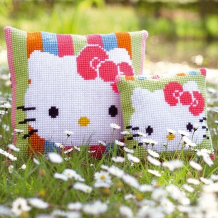 הכנת תמונת צמר או כרית - הלו קיטי רקע פסים