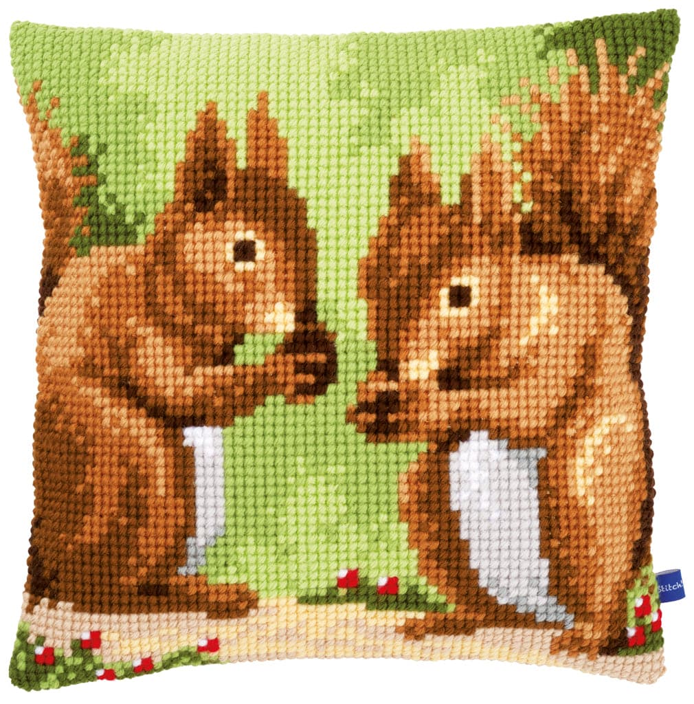 הכנת תמונת צמר או כרית - סנאים מנשנשים