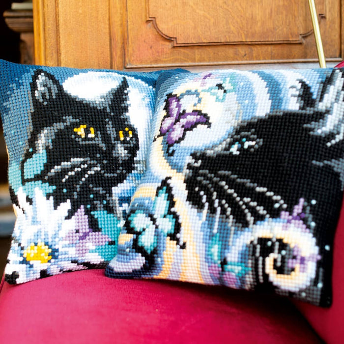 הכנת תמונת צמר או כרית - חתול ופרפרים